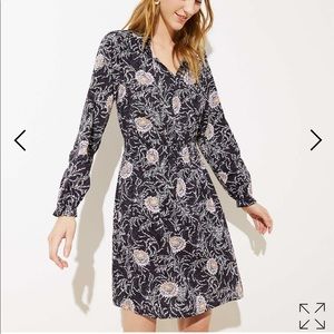 Vine Smocked Trim Dress